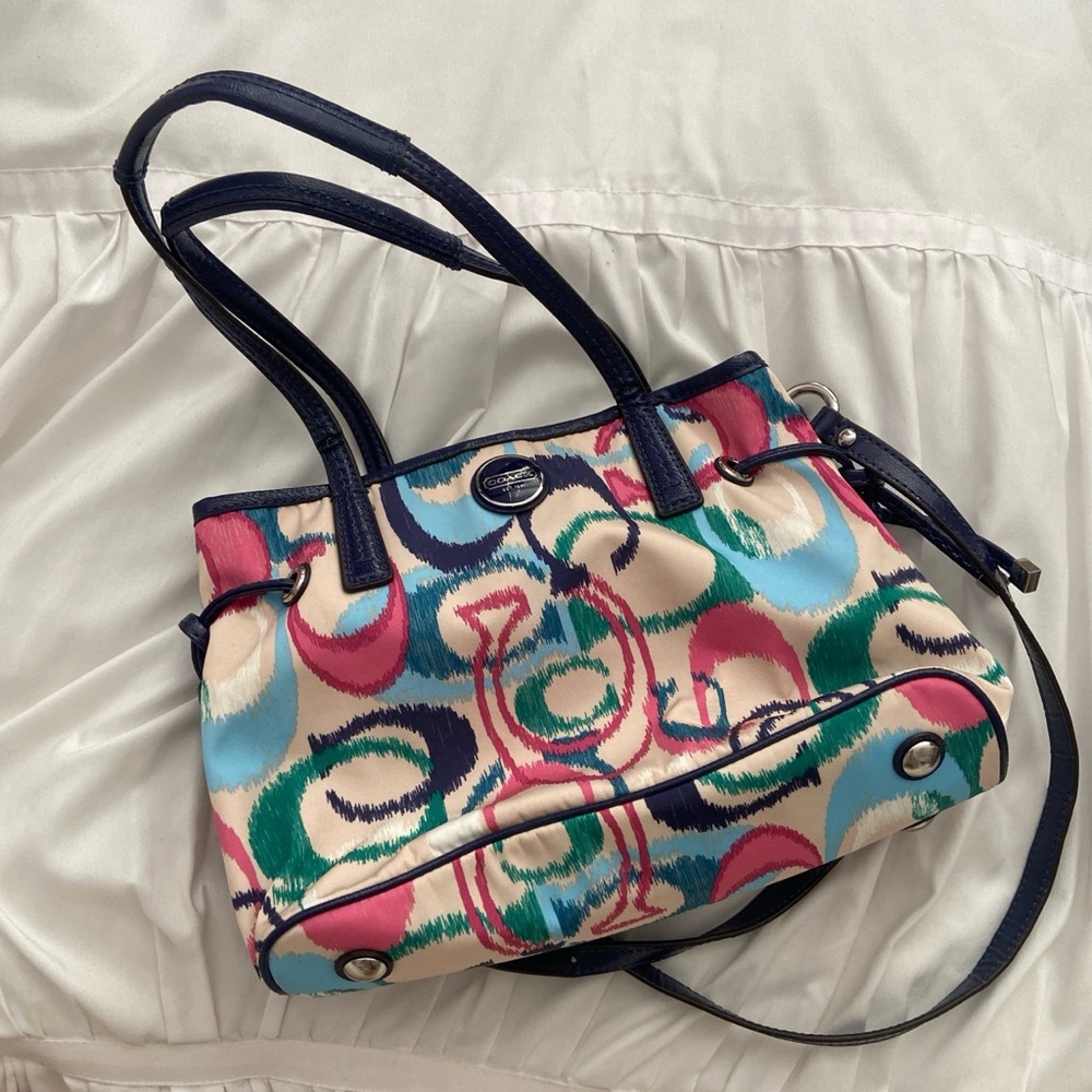 Vintage Coach Handbag / Added Crossbody Strap